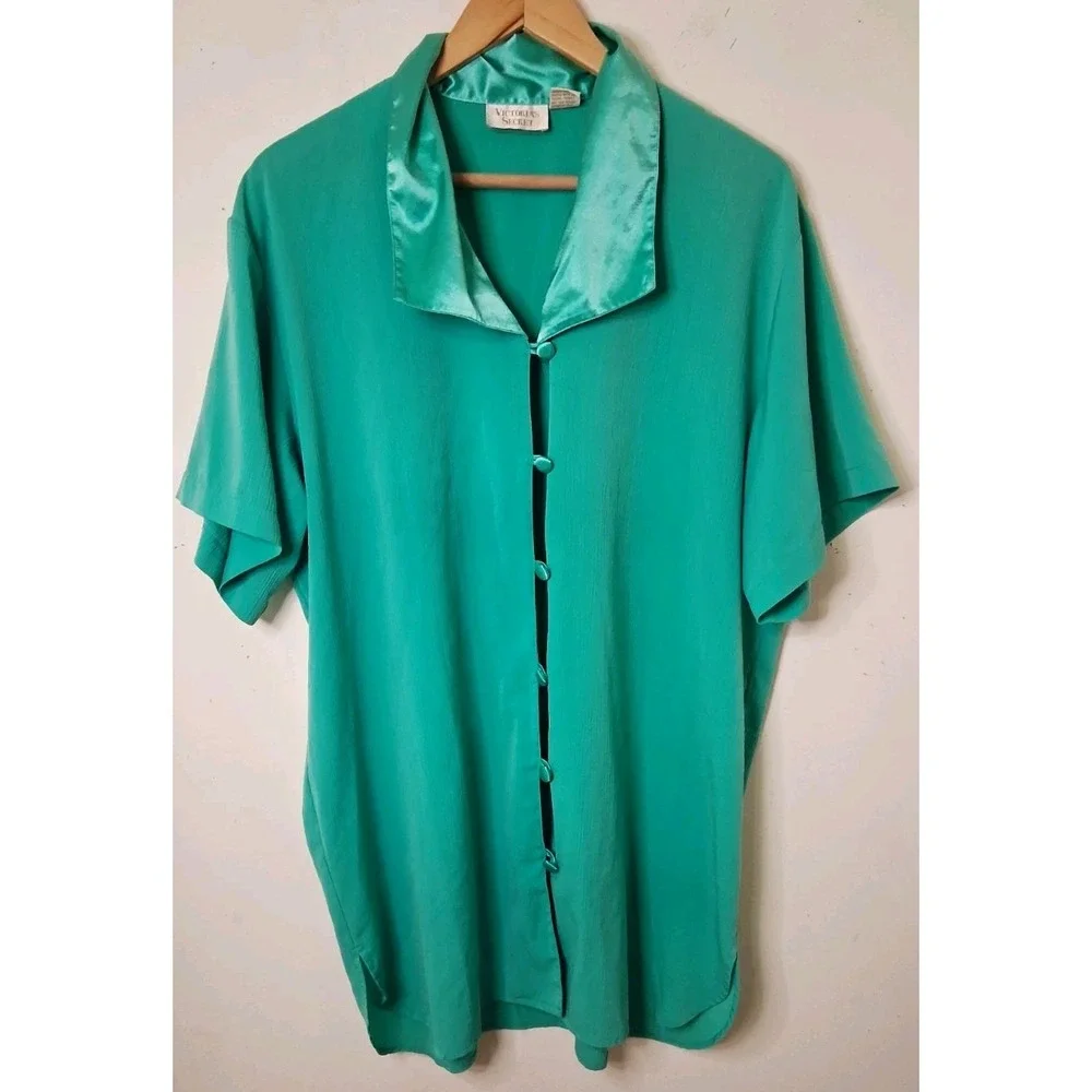 Vintage Victoria's Secret Gold Label Floral Satin‎ Sleep Shirt Nightgown Lot